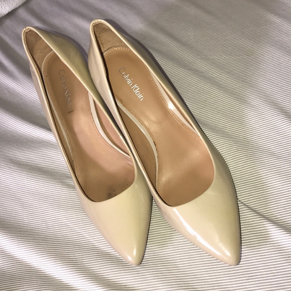 Calvin Klein nude heels